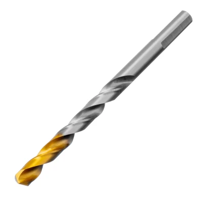 Сверло спиральное по металлу Denzel 7,0 x 109 мм, Р6М5, Golden Tip, 718237
