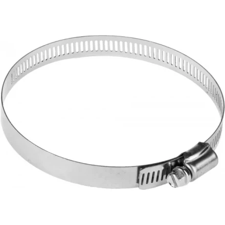 Хомуты ЗУБР &quot;ЭКСПЕРТ&quot;, нерж. сталь, просечная лента 12 мм, 91-114 мм, 2 шт 37815-091-114-2 купить в Ноябрьске