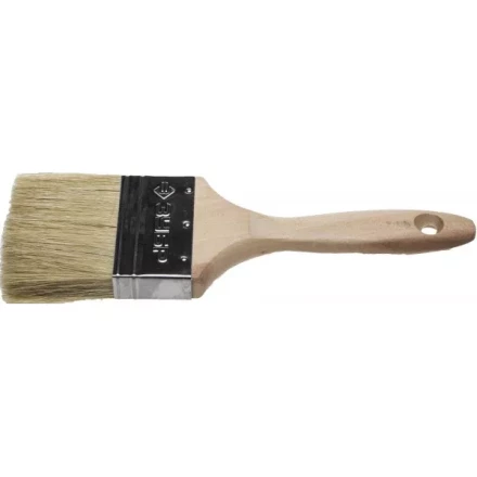 Кисть плоская ЗУБР &quot;УНИВЕРСАЛ-ЭКСПЕРТ&quot;, светлая натуральная щетина, деревянная ручка, 3&quot;/75мм 01005-075 купить в Ноябрьске