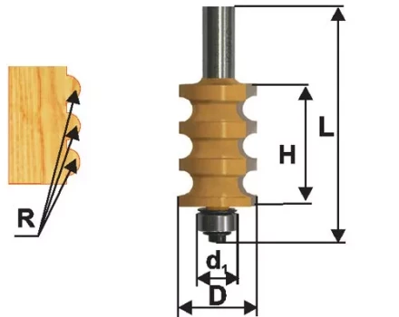 Фреза кром фигурная ф222х26мм R3мм хв 12мм 10691 купить в Ноябрьске