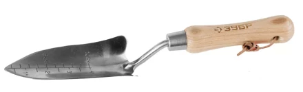 Совок ЗУБР садовый из нерж стали, удлиненный, с деревянной ручкой и шкалой 4-39465 купить в Ноябрьске