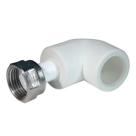 Уголок с н.гайкой PP-R 20мм х 1/2 бел. (60/180) 45594 купить в Ноябрьске