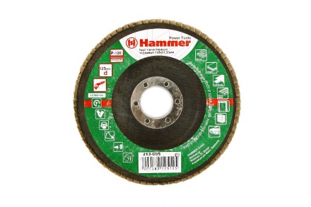 Круг Лепестковый Торцевой (КЛТ) HAMMER КЛТ 1 Ф125х22 Р120 213-005 купить в Ноябрьске