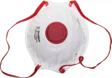 Полумаска фильтрующая ЗУБР &quot;МАСТЕР&quot; коническая, с клапаном, многослойная, класс защиты FFP1, 5шт 11163-H5 купить в Ноябрьске