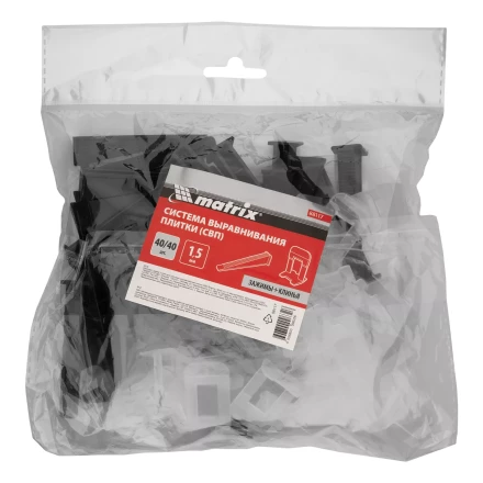 Комплект зажим + клин для системы выравнивания плитки СВП Ворота, 40/40 шт. в пакете Matrix 88117 купить в Ноябрьске