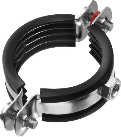 Хомут трубный с гайкой, оцинкованный, 1 1/2&quot;, 8шт, ЗУБР Мастер 37850-47-52 37850-47-52 купить в Ноябрьске