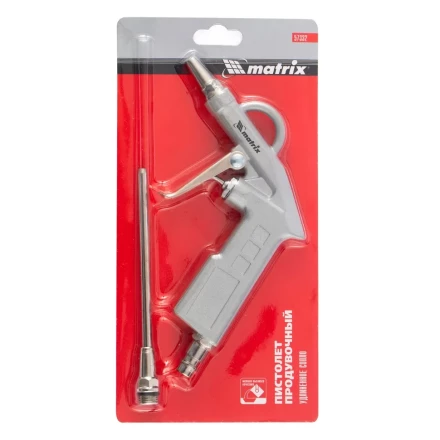 Пистолет продувочный с удлиненным соплом пневматический 135 мм MATRIX 57332 купить в Ноябрьске