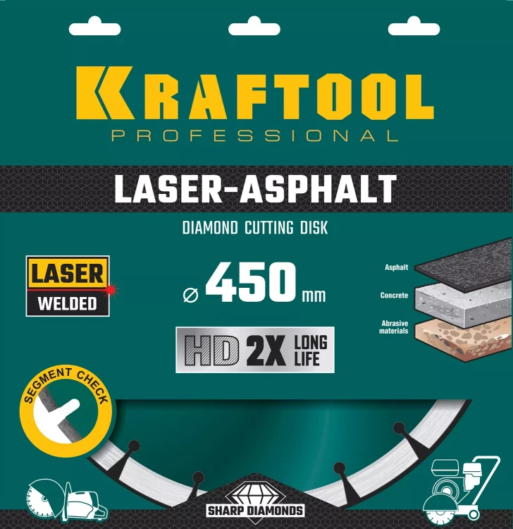 Диски алмазные отрезные для бетонорезов и швонарезчиков ASPHALT 36687-450 купить в Ноябрьске