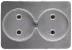 Розетка СВЕТОЗАР &quot;ГАММА&quot; без заземления, двойная, без вставки и рамки, цвет светло-серый металлик, 16А/~250В SV-54102-SM купить в Ноябрьске