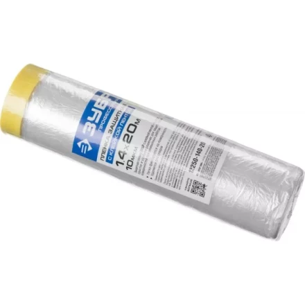 Пленка ЗУБР &quot;ПРОФЕССИОНАЛ&quot; защитная с клейкой лентой, HDPE, 10мкм, 1,4х20м 12250-140-20 купить в Ноябрьске