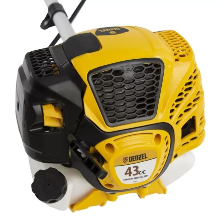 Триммер бензиновый DTL-43, 43 см3, неразъемная штанга, состоит из 2 частей Denzel 96263 купить в Ноябрьске