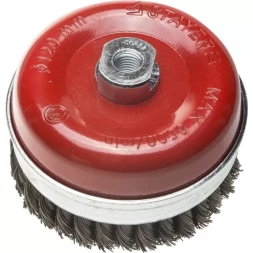 ЗУБР &quot;ПРОФЕССИОНАЛ&quot;. Щетка чашечная усиленная для УШМ, плетеные пучки стальной проволоки 0,5мм, 120ммхМ14 3527-120_z02