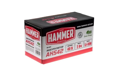 Аккумулятор HAMMER AKS42 (40В 2Ач Li-ion) купить в Ноябрьске