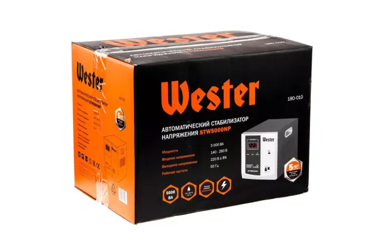 Стабилизатор напряжения WESTER STW5000NP купить в Ноябрьске