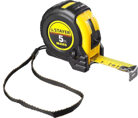 Рулетка STAYER "PROFI" "MARS", обрезиненный корпус, 5мх19мм 34131-05 купить в Ноябрьске