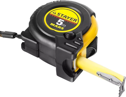 Рулетка STAYER "PROFI" "MARS", обрезиненный корпус, 5мх19мм 34131-05 купить в Ноябрьске