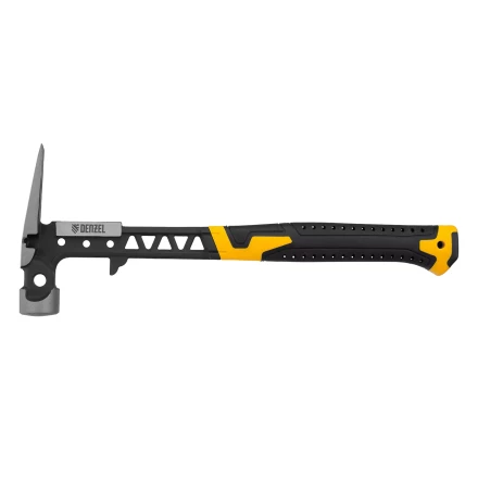 Молоток строительный 450 г, цельнокованый,боек с магнитом, двухкомп. обрезин. рук-ка Denzel 10468 купить в Ноябрьске