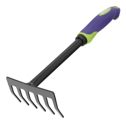Грабли 6-зубые Palisad, 110х300 мм, стальные, обрезиненная эргономичная рукоятка, LSR1, 62061 купить в Ноябрьске