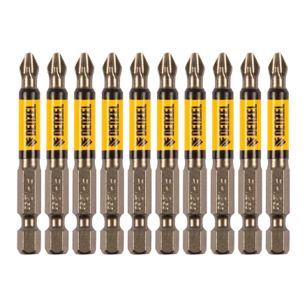 Бита PH2х60, сталь S2, цилиндр., 10 шт. Е 6,3 Denzel 11642 купить в Ноябрьске