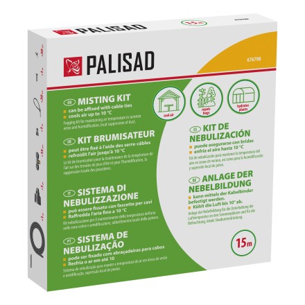 Система туманообразования Palisad 676798, полиэтиленовый шланг, длина 15 м, форсунки 15 шт купить в Ноябрьске