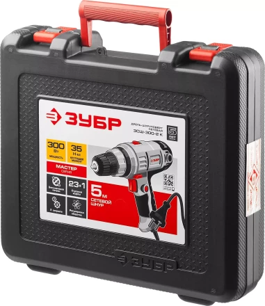 Дрель-шуруповерт сетевая в кейсе ЗСШ-300-2 К серия МАСТЕР купить в Ноябрьске