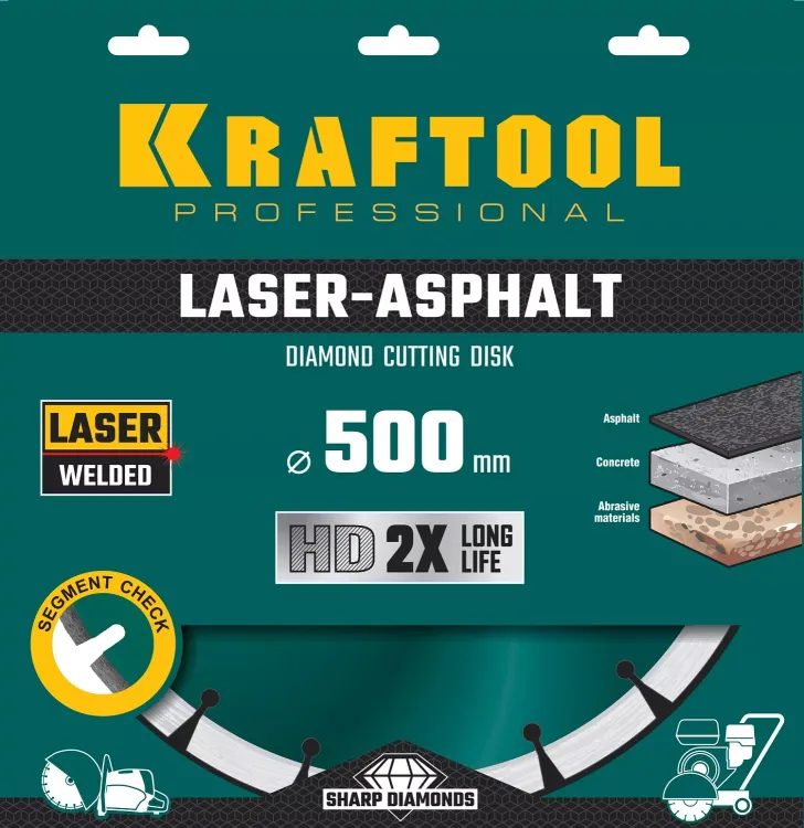 Диски алмазные отрезные для бетонорезов и швонарезчиков ASPHALT 36687-500 купить в Ноябрьске