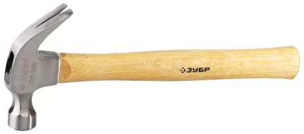 Молоток-гвоздодер ЗУБР кованый, с деревянной рукояткой, 450г 20237-450 купить в Ноябрьске