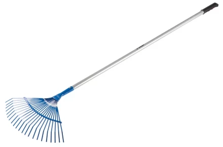 Грабли ЗУБР &quot;ЭКСПЕРТ&quot; веерные, 22 плоских зубца, алюминиевый черенок, 440х250х1630мм 39587 купить в Ноябрьске
