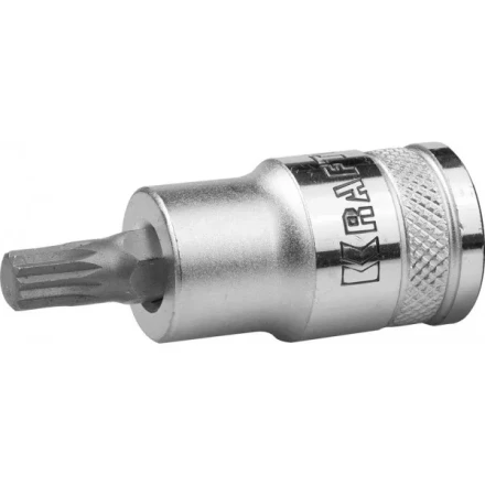 Торцовая бита-головка KRAFTOOL &quot;INDUSTRIE QUALITAT&quot;, материал S2, SPLINE, сатинированная, 1/2&quot;, M6 27911-06_z01 купить в Ноябрьске