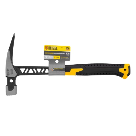 Молоток кровельщика 600 г, цельнокованый, боек с магнитом, двухкомп. обрезин. рук-ка Denzel 10623 купить в Ноябрьске