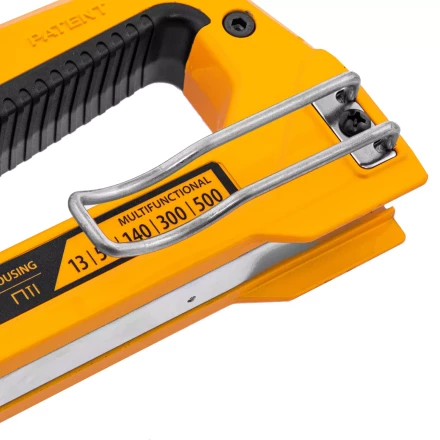 Степлер мебельный Denzel 40215, тип 53 и 13, 6-14мм, тип 140, 10-14мм, тип 300, 15мм, тип 500, 15мм купить в Ноябрьске