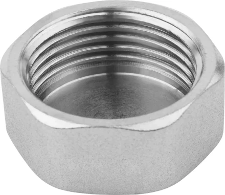 Заглушка ЗУБР &quot;ЭКСПЕРТ&quot;, никелированная латунь, 6-ти гранная головка, внутренняя резьба, 3/4&quot; 51297-3/4 купить в Ноябрьске