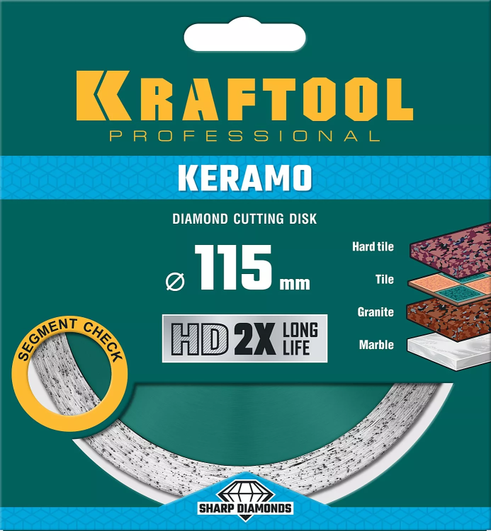 Диски алмазные отрезные для УШМ KERAMO 36684-115 купить в Ноябрьске