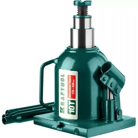 Домкрат гидравлический бутылочный &quot;Double Ram&quot;, сварной, телескопический, 10т, 170-430мм, KRAFTOOL 43463-10 43463-10 купить в Ноябрьске