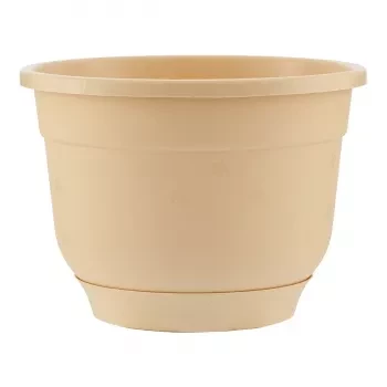 Горшок Флокс с поддоном бежевый 2,5 л PALISAD 69227 купить в Ноябрьске