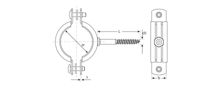 Хомуты трубные с шурупом карточка серия ЭКСПЕРТ купить в Ноябрьске