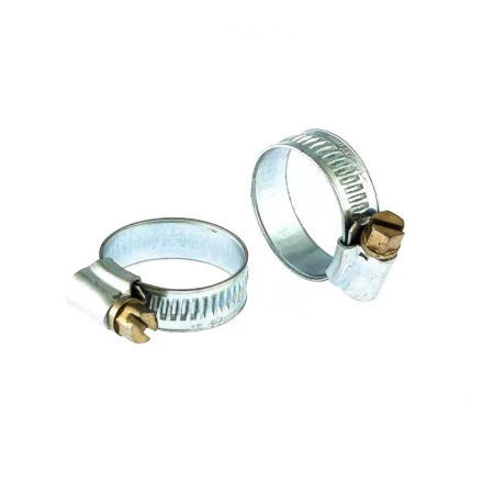 Хомуты металлические червячные 16-27 мм ширина 12 мм английский тип W1 2 шт Сибртех 47666 купить в Ноябрьске