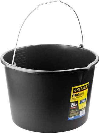 Ведро STAYER &quot;PROFI&quot; строительное пластмассовое с носиком, 20л 06083-20 купить в Ноябрьске