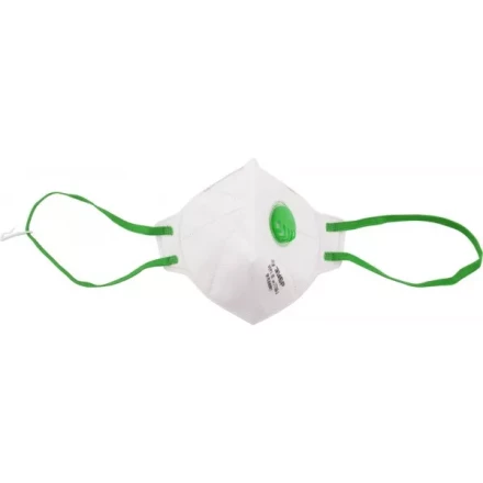 Полумаска фильтрующая ЗУБР &quot;МАСТЕР&quot; плоская, с клапаном, многослойная, класс защиты FFP2 11166-2 купить в Ноябрьске