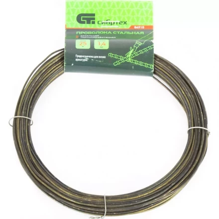 Проволока стальная 25 м вязальная термообработанная 1,4 мм Сибртех 84910 купить в Ноябрьске