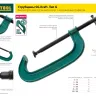 Струбцина, KRAFTOOL 32011-080-300, тип "F", DIN 5117, двухкомпонентная ручка, 80х300мм 32011-080-300 купить в Ноябрьске