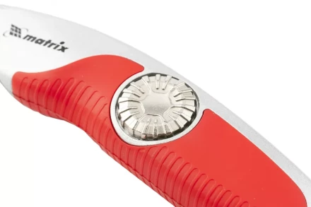 Нож 19мм, выдвижное трапециевидное лезвие, эргономичная двухкомпонентная рукоятка MATRIX 78926 купить в Ноябрьске