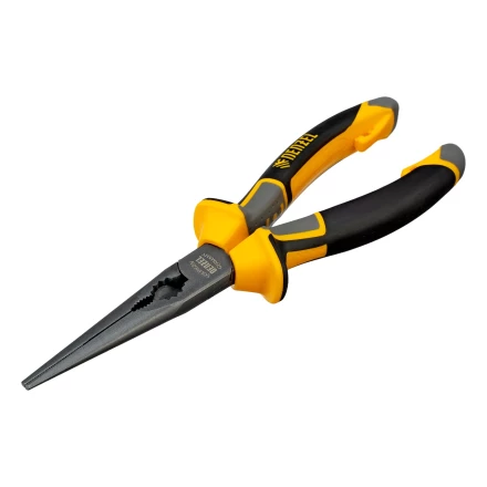 Длинногубцы прямые 205 мм Denzel 17302, трехкомпонентные рукоятки купить в Ноябрьске