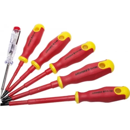 Набор STAYER "PROFI" "ELECTRO": Отвертки диэлектрические, тестер, 100-250В, Cr-V, 6шт 25145-H6_z01 купить в Ноябрьске