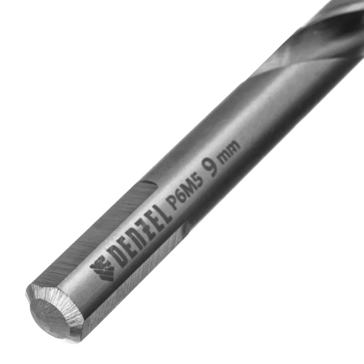 Сверло спиральное по металлу Denzel, 9 x 125 мм, Р6М5, Golden Tip, 718241 купить в Ноябрьске