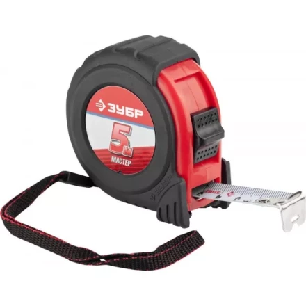 Рулетка ЗУБР &quot;МАСТЕР&quot;, обрезиненный корпус, на карточке, 5 м / 19 мм 34055-05-19_z02 купить в Ноябрьске