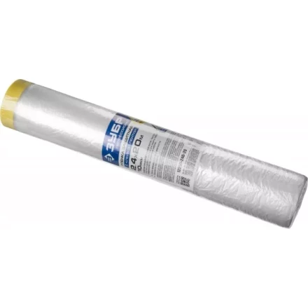 Пленка ЗУБР &quot;ПРОФЕССИОНАЛ&quot; защитная с клейкой лентой, HDPE, 10мкм, 2,4х20м 12250-240-20 купить в Ноябрьске