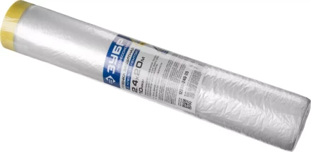 Пленка ЗУБР &quot;ПРОФЕССИОНАЛ&quot; защитная с клейкой лентой, HDPE, 10мкм, 2,4х20м 12250-240-20 купить в Ноябрьске