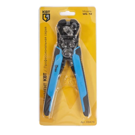 Автоматический многофункциональный стриппер КВТ WS-12 «Ягуар» для снятия изоляции с проводов 0.05–10 мм (69476) купить в Ноябрьске
