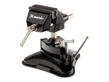 Тиски настольные,резиновая вакуумная присоска,шарнирный механизм,ширина рабочих губок 70 мм  MATRIX 18506 купить в Ноябрьске